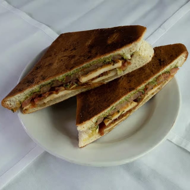 Chicken Pesto BLT Panini.