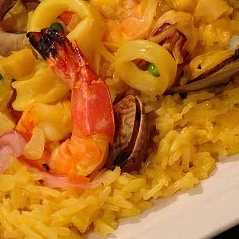 Arroz con Mariscos: Peruvian Seafood Rice Dish
