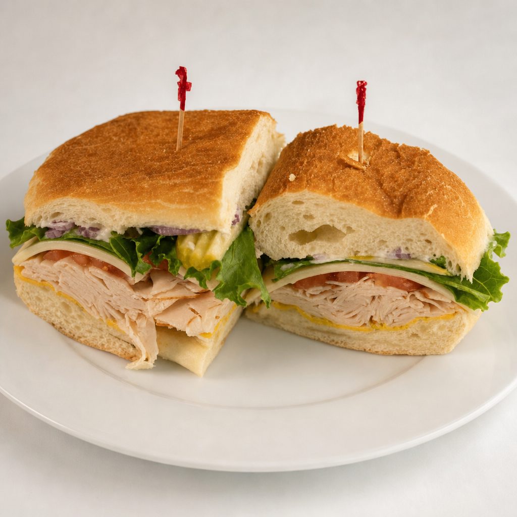 Sliced Chicken Breast Sandwich.