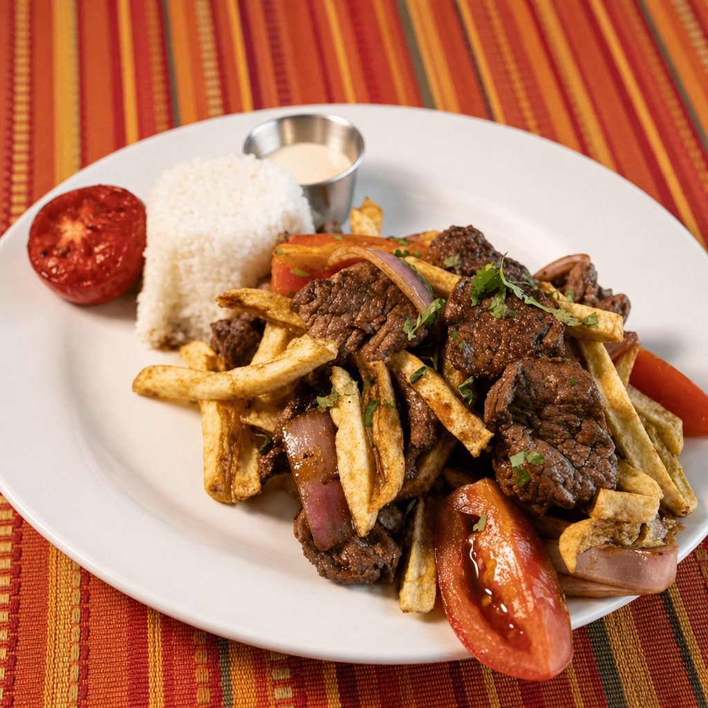 Pollo Saltado y Lomo Saltado.