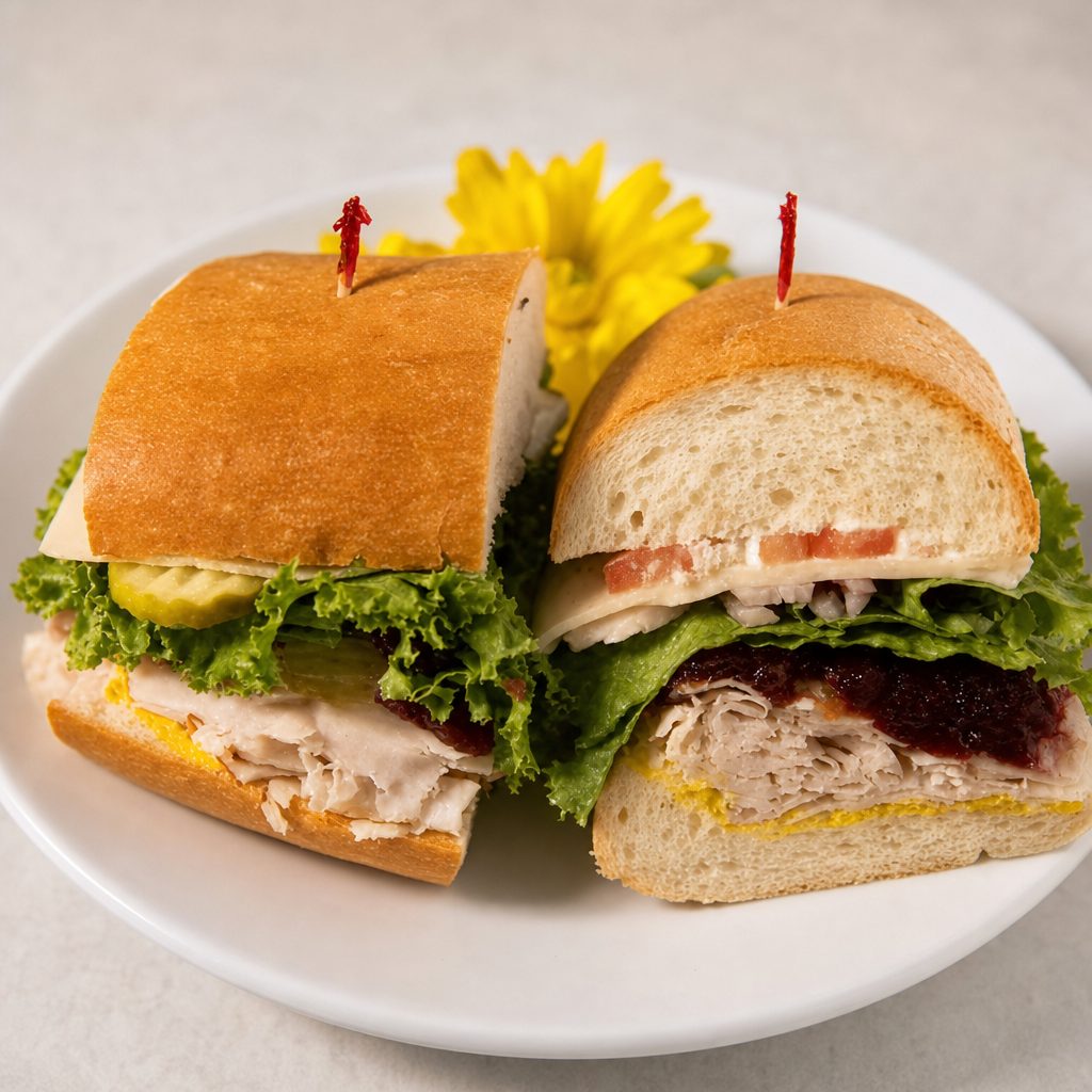 Turkey Cranberry Sandwich.