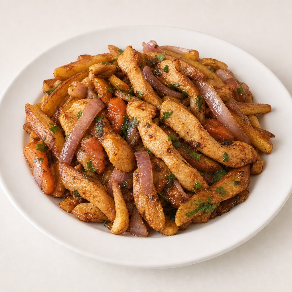 Family Style Pollo Saltado.