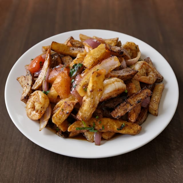 Family Style Pollo Saltado.