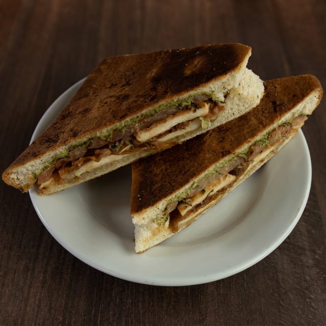 Chicken Pesto BLT Panini.