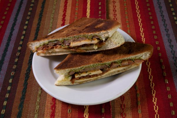 Chicken Pesto BLT Grilled Panini